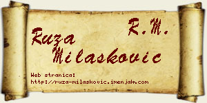 Ruža Milašković vizit kartica